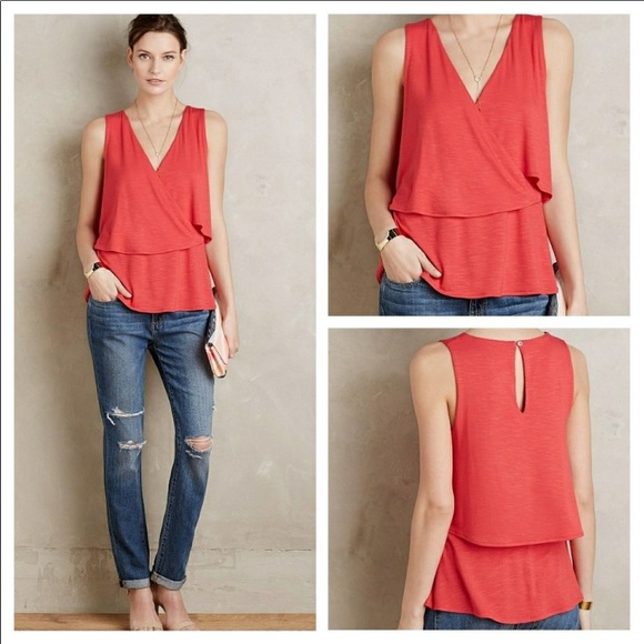 Anthropologie Deletta Valma Tiered Tank Top S - Picture 2 of 9